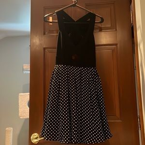 Adorable black polka dot dress